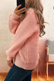 V-Neck Textured Knit Sweater
