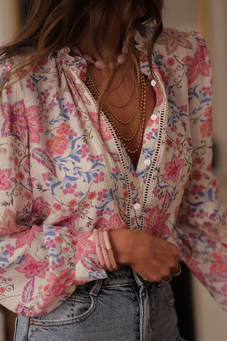 Floral Button-Down Blouse