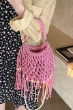 Chic Knotted Fringe Handbag