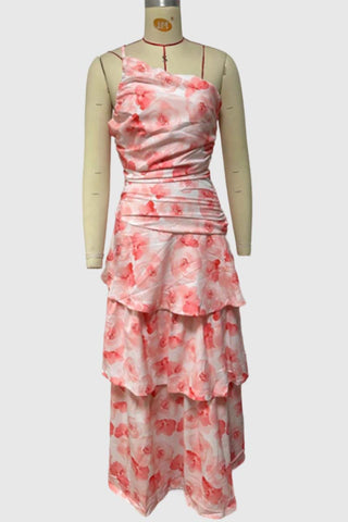 Floral One-Shoulder Casual Dress