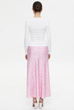 Elegant Floral Print Midi Skirt