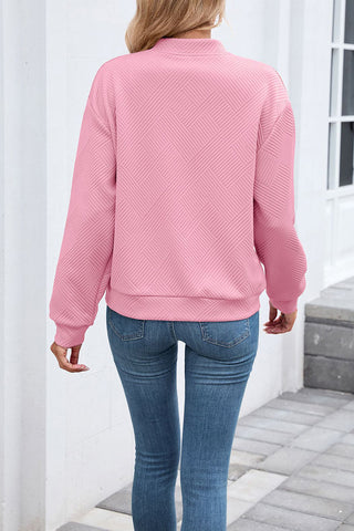 Textured Zip-Up Bomber Jacket