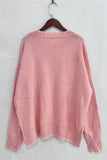 Bow Accent Sweater with Ribbed Trim