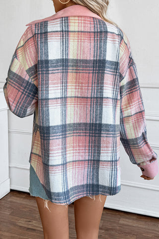 Button-Up Plaid Overshirt