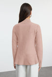 Mock-Neck Sweater with Flared Hem