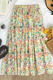 Floral Tiered Midi Skirt