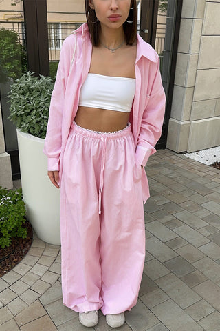 Casual Relaxed Pants Set