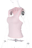 Asymmetric Cutout Tank Top
