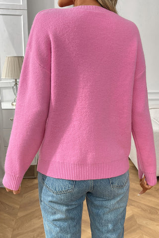 Bow Accent Knit Sweater