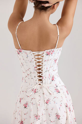 Floral Sweetheart Midi Dress