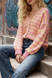 Striped Button-Front Cardigan