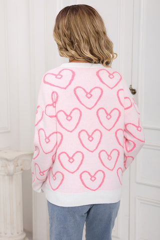 Heart Patterned Sweater