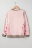 Color Block Patchwork Oversize Sweatshirt