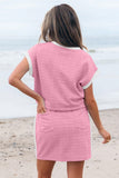 Contrast Trim Crewneck Tee & Skirt Set