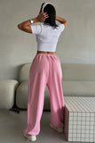 Elastic Waist Relaxed Casual Pants