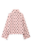Polka Dot Button-Front Jacket