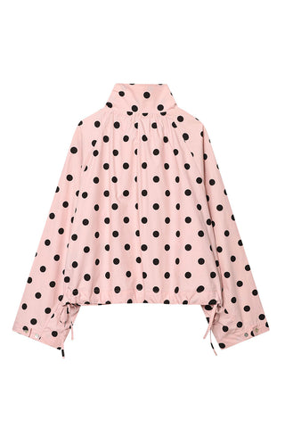 Polka Dot Button-Front Jacket
