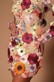 Floral Embellished Casual Dress