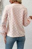 V-Neck Polka Dot Blouse