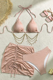 Chic Bikini Set with Mini Skirt Cover-Up