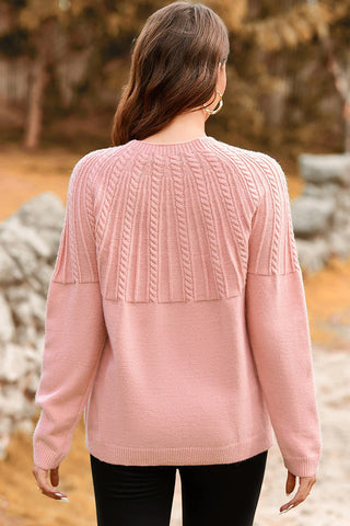 Textured Detail Button Down Long Sleeve Cardigan