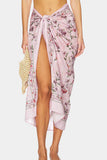 Floral Print Tie-Waist Skirt