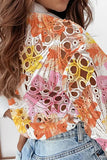 Vibrant Floral Lace Blouse