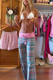 Striped Relaxed Drawstring Pants