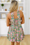 Halter Neck Floral Mini Dress