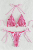 Stylish Striped Bikini Set