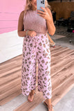 Wide-Leg Printed Casual Pants