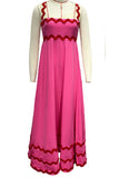 Scalloped-Trim Casual Maxi Dress