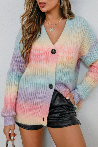 Button-Front Casual Cardigan