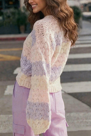 Button-Front Knit Cardigan