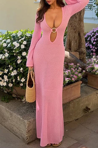 Keyhole Front Maxi Dress
