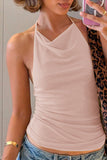 Ruched Halter Tank Top