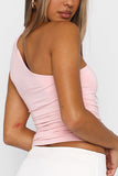 Asymmetrical Pearl-Accent Tank Top