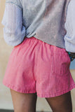 Drawstring Elastic Waist Casual Shorts