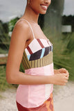 Strappy Colorblock Casual Dress