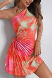 Asymmetric Pleated Casual Dress
