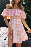 Off-Shoulder Ruffle Casual Dress