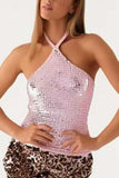 Halter Sequin Tank Top