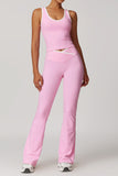 Plunge Neck Contrast Trim Sport Set