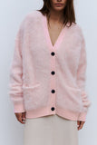 Button-Up Fuzzy Cardigan