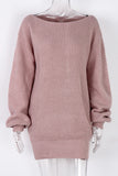 Off-Shoulder Knit Casual Dress
