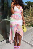 Halter Ruched Midi Dress