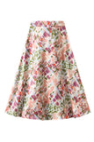 Floral A-Line Casual Skirt