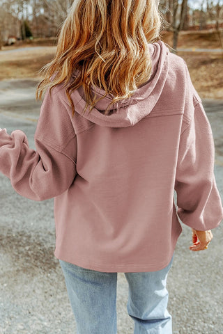 Flap Pocket Drawstring Hood Zip Jacket