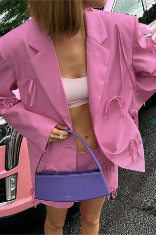 Bow-Detail Tailored Blazer