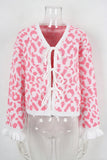 Tie-Front Leopard Print Cardigan